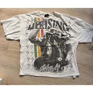 Vintage Zion Rootswear "Bob Marley Uprising" Graphic Tee – Men's 2XL – Reggae